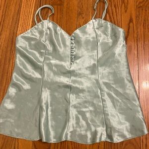 Satin sea foam green blouse!!